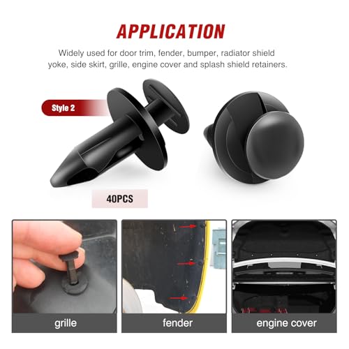 Image of Nilight 120PCS Car Retainer 6.3mm 8mm 9mm 10mm Expansion Screws Replacement Kit Bumper Push Rivet Clips for Honda Acura GM Chrysler Ford Toyota Lexus