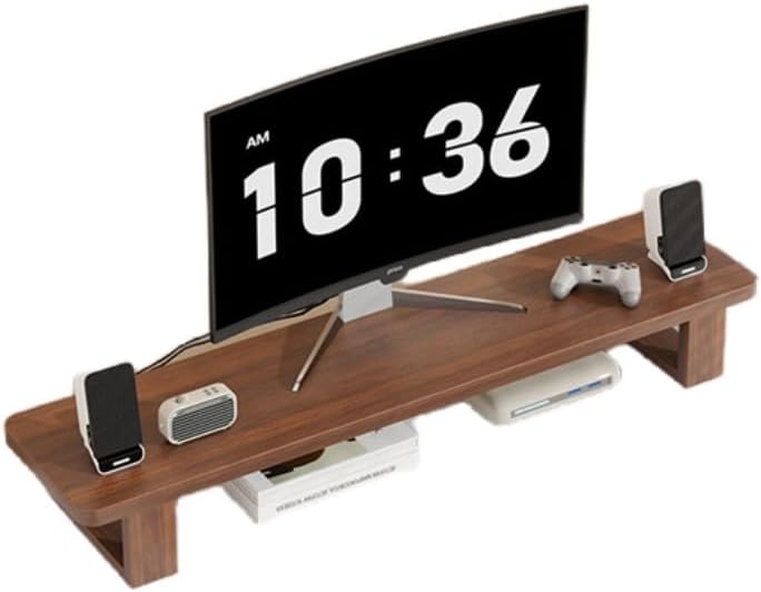 収納と整理機能を備えたコンピューターモニタースタンド。頑丈で耐久性があり、デスクトップの高さを上げ、オフィスのホームワークスペースア