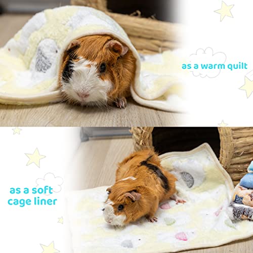 Cusozwo Guinea Pig Blankets - 6 Pack Fleece Soft Warm Small Animal Blankets For Rat Rabbit Hamster Chinchilla Hedgehog Lizard - Washable Small Pet Cage Liners Sleep Mat Bedding Accessories thumb #3