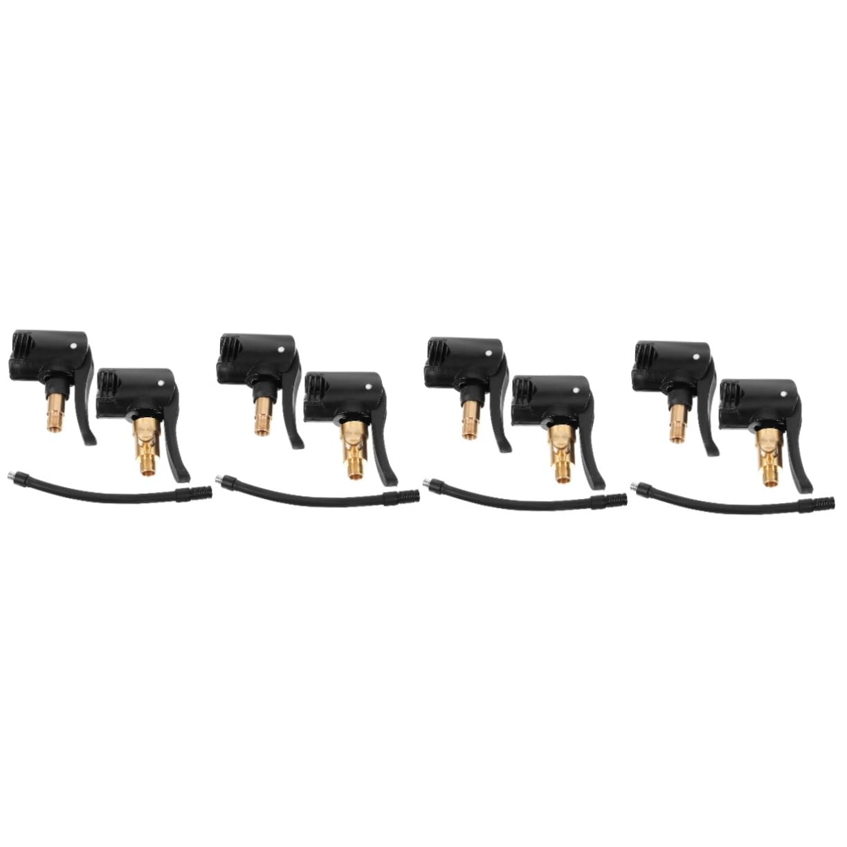 BESTonZON Ventiladapter Für Reifenfüller Universeller Luftpumpenanschluss Für Auto Und Motorrad Mit Schwarzem Schlauch Schnell Und Einfach Zu Befestigen