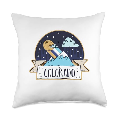 Cute Colorado Rocky Mountains National Park Mountain CO Kids Throw Pillow