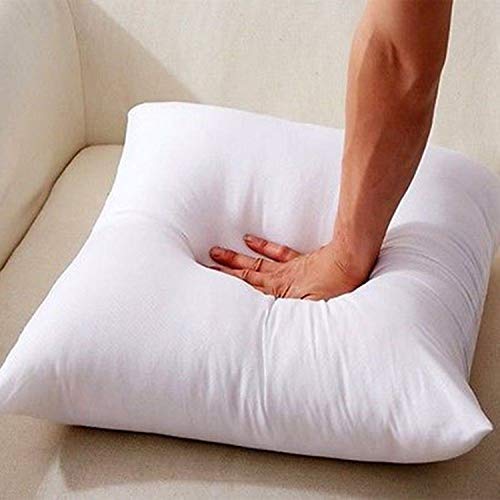 Image of SKIVE India Microfiber Filling Satin Stripe Fabric Filler Cushion (16'' X 16'' ; White) -Set of 5
