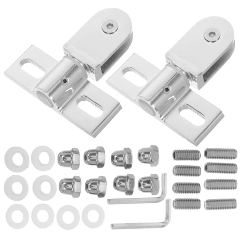 JECOMPRIS 2ensemble Charnières Pivotantes Pour Porte De Douche Verre Sans Cadre Quincaillerie De Salle De Bain Pour Fonctionnement Design Élégant
