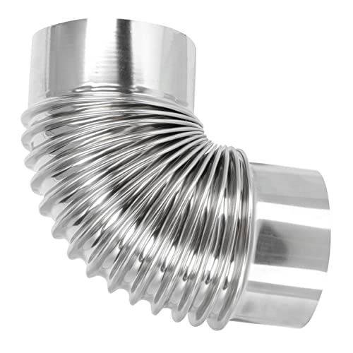 SEWOART Stove Flue Elbow Stainless Steel Chimney Exhaust for Rustproof Venting Compatible with Pellet Stove Pipe and Dryer Vent
