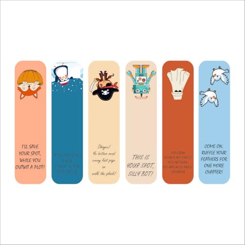 Image of Zesta Magnetic Bookmark Set of 7 | Aesthetic Book Mark for Reading | Cute Anime Bookmarks for Kids, Students | Book Accessories for Novels, Gifts for Readers(Quirky Magnetic Bookmarks, 9X2.5 Cms)