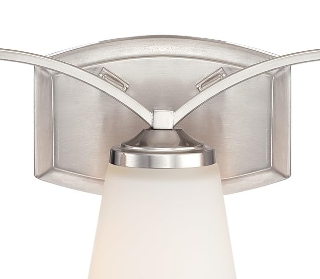 Image of Minka Lavery 6963-84 Overland Park Vanity Bath Light, 3-Light, 300 Total Watts, 22.75-in H x 8.25-in W, Brushed Nickel