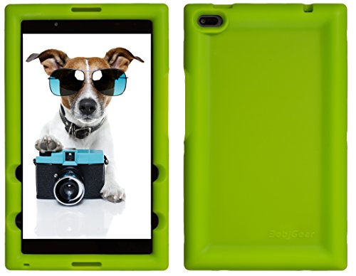 Bobj Rugged Case for Lenovo Tab 4 8 inch only TB-8504F or TB-8504X (NOT for TB-8304F or Plus Model TB-8704) - BobjGear Custom Fit - Patented Venting - BobjBounces Kid Friendly (Gotcha Green)