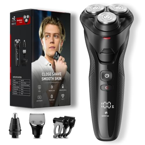 Image of rategist ๐-๐ข๐ง-๐ Electric Razor for Men: IPX7 Waterproof Electric Shavers for Men - Adjustable One Touch Acceleration, Professional Results at Home - 4D Floating Blades, Travel Grooming Kit