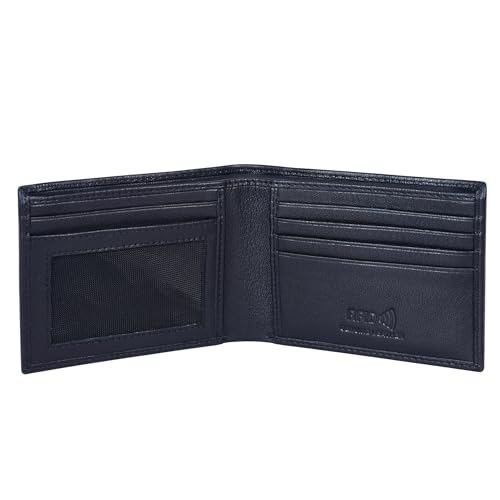 ASAD Leather Bifold Wallets For Men With 2 Note Compartment, 6 Card Slots, 2 Slip Pocket & 1 ID Slot, Leather Bifold Wallets For Men, Color - Black2