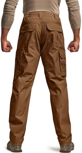 Image of CQR Men's Tactical Pants, Water Resistant Ripstop Cargo Pants, Lightweight EDC Work Hiking Pants, Outdoor Apparel