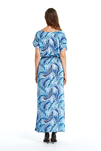 Matchable Family Hawaiian Luau Men Women Girl Boy Clothes in Simply Blue Leaves3