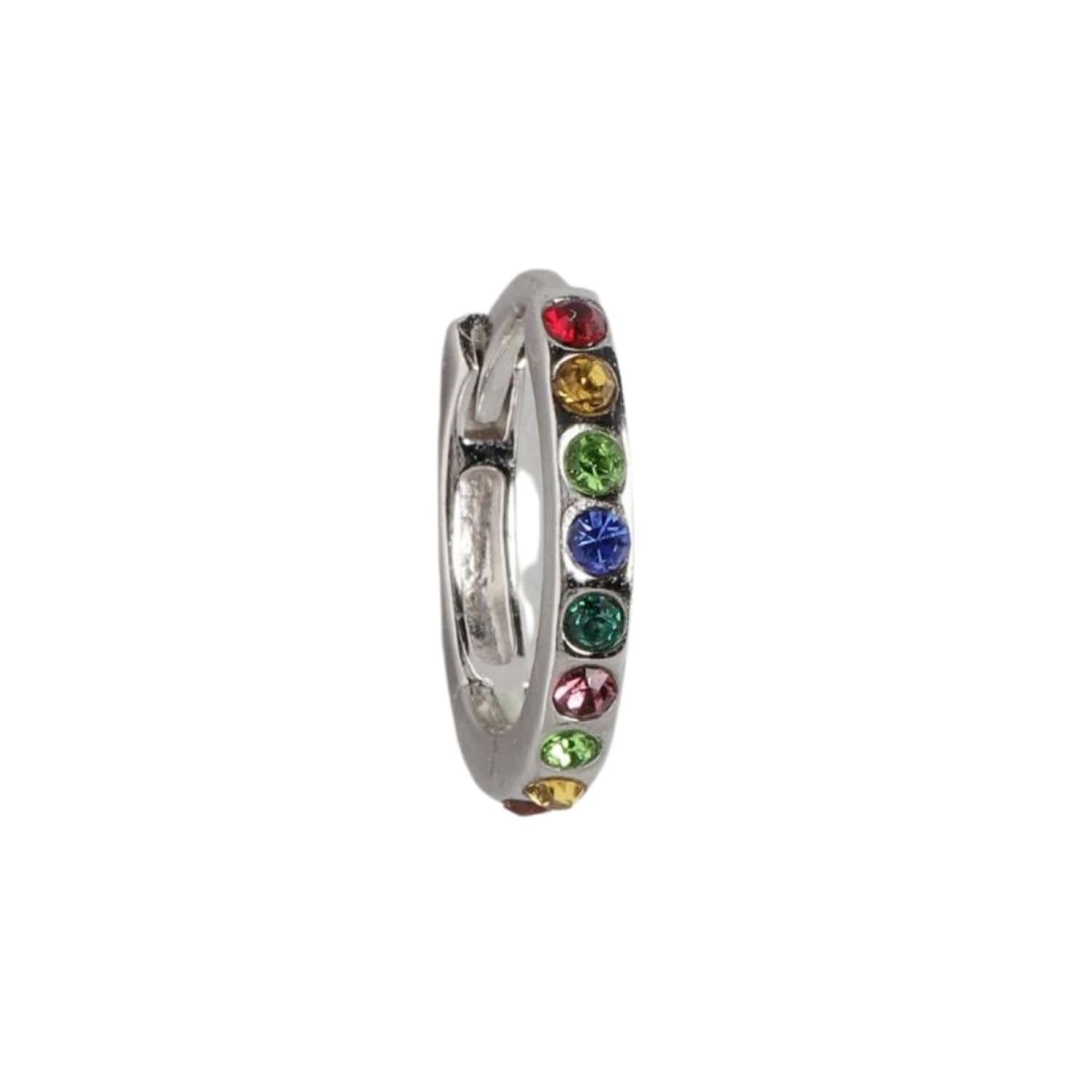 ZAVYA 925 Sterling Silver Multicolour Cubic Zircon Nath Rhodium Plated Nose Pin|Gift for Women & Girls|With Authenticity Certificate & 925 Stamp (B0C7KQXP24) Amazon Price History, Amazon Price Tracker