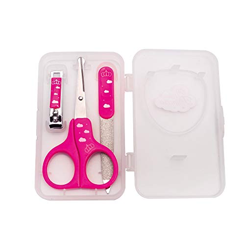 Kit Higiene do Bebê com Tesoura Lixa e Cortador de Unhas Princesa.
