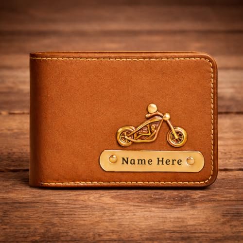 Image of SCPmarts Premium Personalized Wallet for Men with Name & Charm - Stylish Personalized Wallet with Multiple Card Slots & Durable Finish - Ideal Gift for Birthday, Anniversary (Tan Brown)