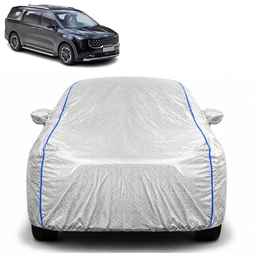Image of Waterproof Car Cover for Kia Carnival | All Weather Protection | UV Resistant & Dustproof | Soft Cotton Lining to Prevent Scratches | Triple Stitched with Mirror Pockets & Elastic Hem