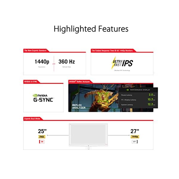 ASUS ROG Swift 360Hz PG27AQN 27" QHD, G-Sync, IPS, 1 ms, Display HDR 600 - Image 3