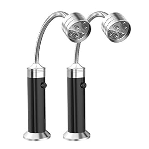 SWNKDG Barbecue Licht Magnetische LED Barbecue Lamp 360 ° Verstelbare BBQ Lamp, Barbecue Accessoires Barbecue Set Buiten (2 stuks, zwart)
