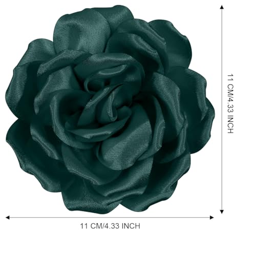 Image of 4.3 inch Red Rose Hair Clip Large Flower Brooches for Women | Charming Flowers Pins for Clothes | Turn Heads with Stylish Rose Hair Clip Flower Brooch Pin for Clothes & Clips for Woman