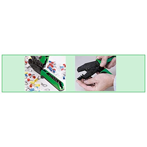 E-ROBUR - Pince à sertir à cliquet pour cosses isolées/nues/embouts 10mm² - 223020