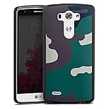  DeinDesign Silikon Hülle kompatibel mit LG G3 Case schwarz Handyhülle Camouflage Bundeswehr Muster