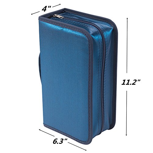 128 Capacity Cd/Dvd Case Wallet, Storage,Holder,Booklet By Rekukos（Blue） #TOP1