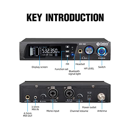 D Debra Audio Pro Er-102 Uhf Iem Wireless In Ear Monitor System With Monitoring Type For Stage thumb #6