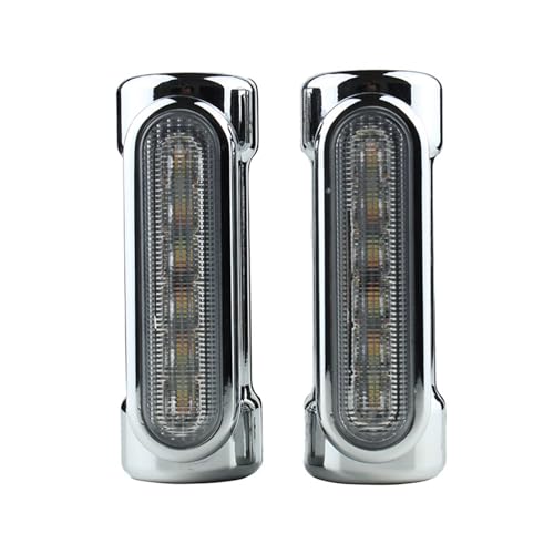 Phare moto pour barre d'autoroute feu de conduite blanc et ambre Victory argenté