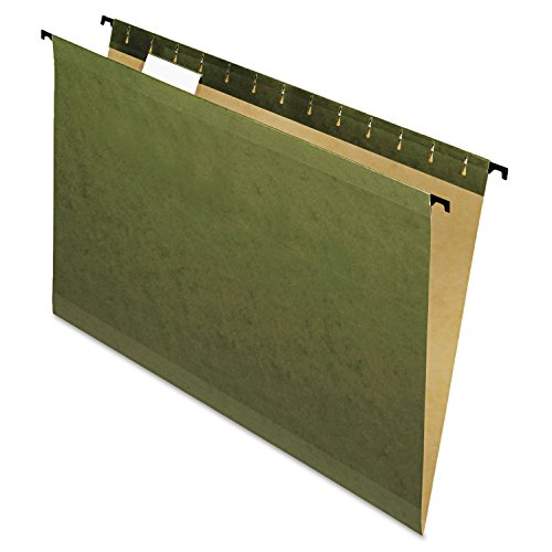 Pendaflex SureHook Reinforced Hanging File Folders, Legal Size, Standard Green, 1/5 Cut, 20/BX (6153 1/5)