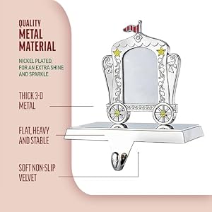 Klikel Train Stocking Holder Set of 3 Carnival Train Stocking Hanger for Mantel Photo Frame Christmas Stocking Holder for Fireplace Mantle Train Picture Frame Heavy Stocking Holder for Mantle