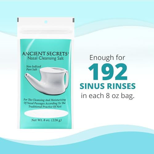 Ancient Secrets Nasal Cleansing Pot Salt, 8 Ounce by Ancient Secrets