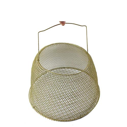 LVUNZJCA Stockage des œufs Basket Mesh Panier Portable Fruit Portable Pouctable Poule De Végétal et Stockage Gain de Place(Gold,21x15x11cm)