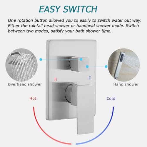 Shower-System-Brushed-Nickel-Bathroom-Rainfall-Shower-Faucet-Set-Complete-Wall-Mounted-8-Inch-Shower-Head-and-Handle-Set-with-Rough-in-Valve-Body-and-Trim-Kit Shower System Brushed Nickel Bathroom Rainfall Shower Faucet Set Complete Wall Mounted 8 Inch Shower Head and Handle Set with Rough in Valve Body and Trim Kit