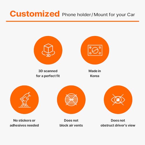 FICS Phone Holder Compatible with KIA Seltos 2024 Accessories, Seltos 2024 Phone Mount, Customized Phone Holder