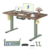 FLEXISPOT Schreibtisch Höhenverstellbar Elektrisch, Dual Motor Ergonomischer Bürotisch mit 25 mm einteiliger Tischplatte 140x80 cm und Kabelmanagement, Memory Funktion & Höhenanzeige