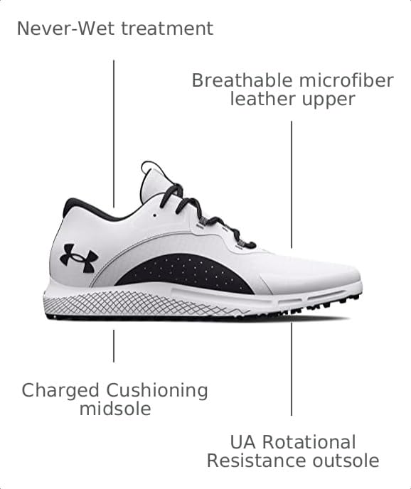 Image of Under Armour Men's Charged Draw 2 Cleat Golf Shoes