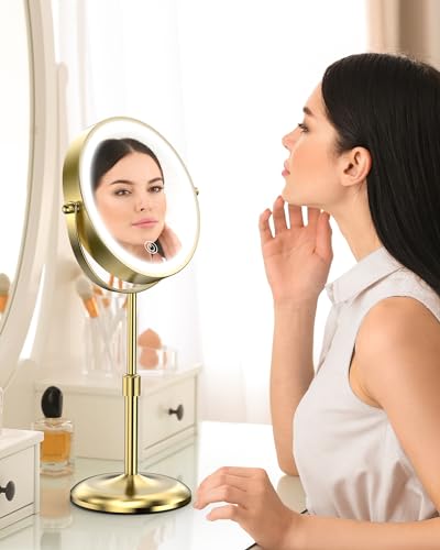 Espejo de Maquillaje con Luz y Aumento 10X, Ajustable miniatura 6