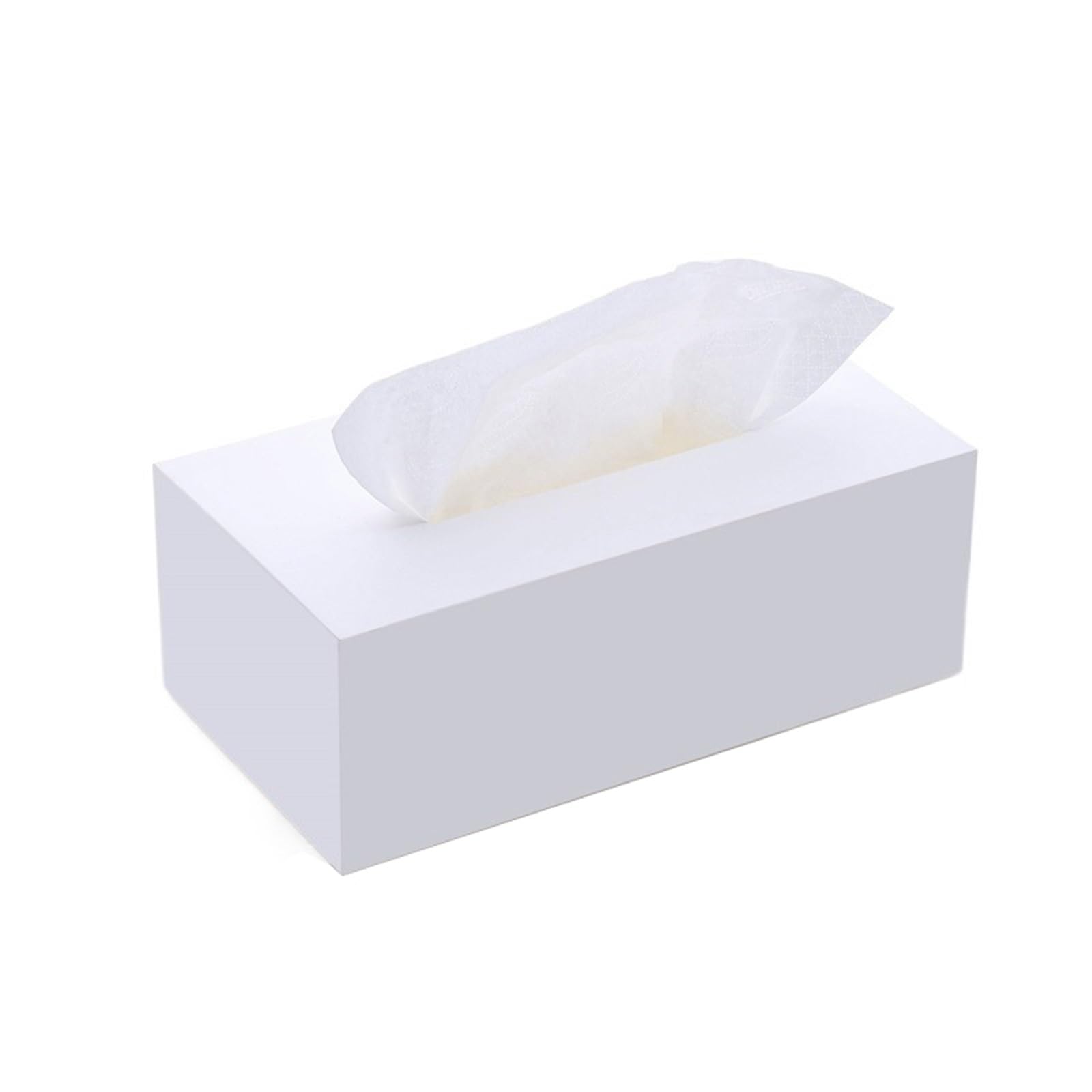 Multifunctional Tissue Box Holder Tissue Box Cover Acrylic Napkin Facial Dispenser For Home Office Restaurant Table Decor Decorative Napkin Holder(White,Large)