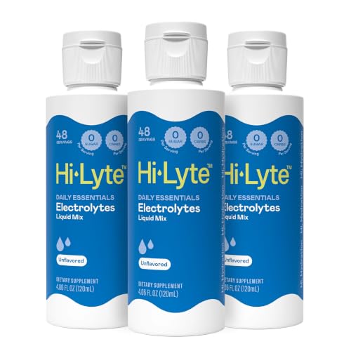 Image of Hi-Lyte Sugar Free Electrolytes for Rapid Hydration, Fasting and Immune Support (3 Bottles, 144 Servings) | NO Calories | 20%+ More Potassium, Magnesium & Zinc