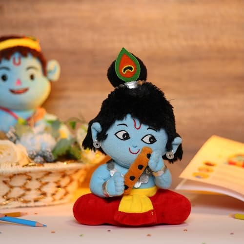 Panda’s Box Mantra Chanting Baby Krishna (Small – 23 CM) | Musical Soft Plush Toy | Best Gift for Infants, Toddlers & Babies