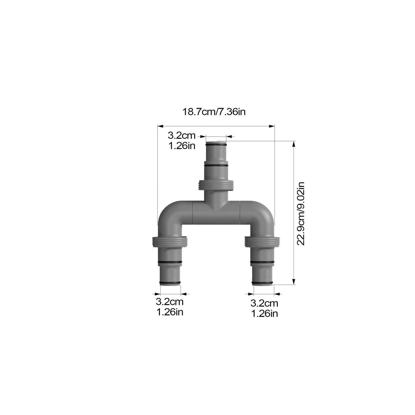 Conector de Manguera de Piscina de 1 Pieza, Adaptador de Manguera de Piscina de 1,5 Pulgadas.(B)