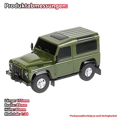 HIMOTO HSP RC ferngesteuertes Land Rover Defender Auto im original Lizenz-Design, Modell-Fahrzeug im Maßstab 1:24 und mit LED-Beleuchtung inkl. Fernsteuerung