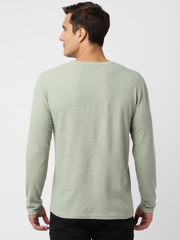 Image of UrbanMark Mens Regular Fit Round Neck Full Sleeves Solid T Shirt
