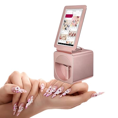 MáQuina Impresora De UñAs 3D - Pantalla TáCtil De 10,1', MáQuina Impresora De UñAs A Color PortáTil, Impresora De UñAs Diy, MáQuina De UñAs Para SalóN De UñAs En Casa, Impresora De UñAs De Arte