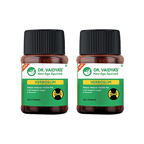 Dr. Vaidya’s Herboslim Tablets | Ayurvedic Pills to Burn Visible Fat and Reduce Extreme Appetite | Pack of 2 (30 Tablets Each) Dr. Vaidya’s Herboslim Tablets | Ayurvedic Pills to Burn Visible Fat and Reduce Extreme Appetite | Pack of 2 (30 Tablets Each)