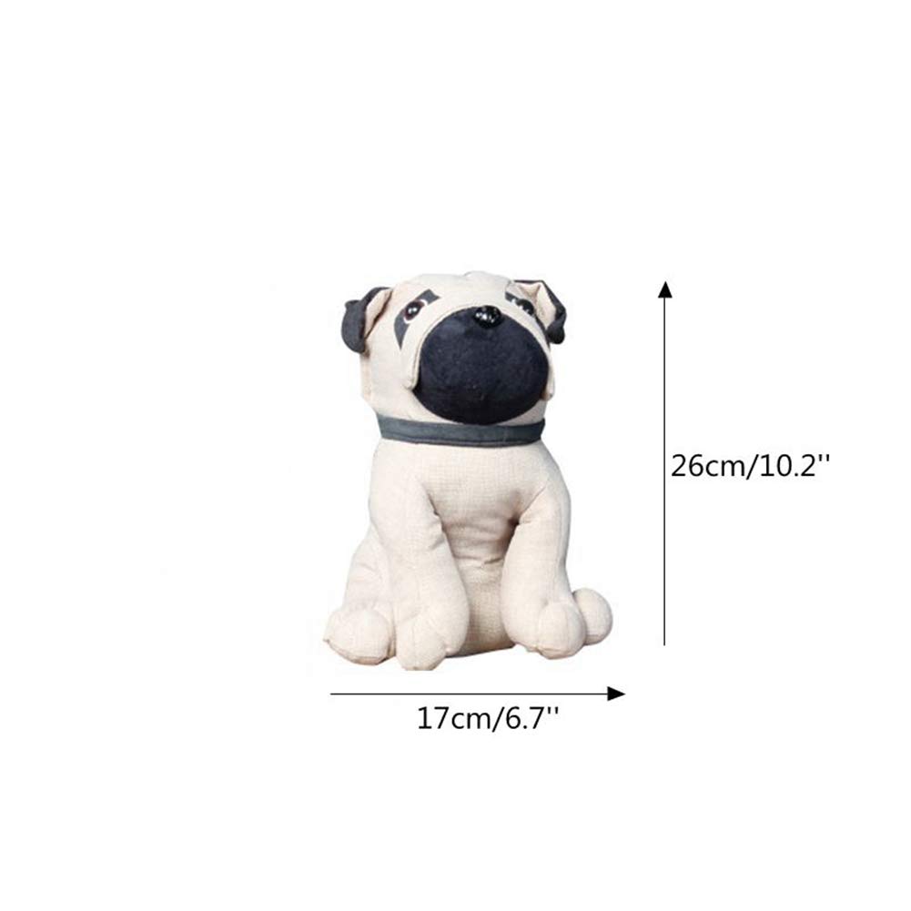 Decorative Weighted Door Stop - Cute Pug Design For Home & Office, 2lb Fabric Door Stopper