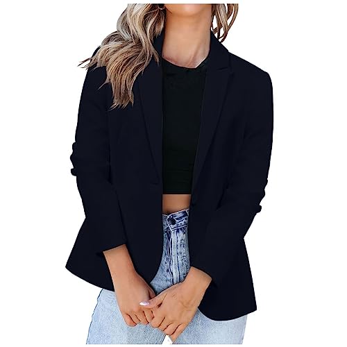 Womens Business Casual Clothing Trendy Button Open Front Blazer Long Sleeve Work Blazers Corporate Outfits