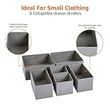 Amazon Basics Collapsible Clothes Drawer Organisers / Dividers for Wardrobe Bedroom or Kitchen, Set of 6, Grey - Image 4