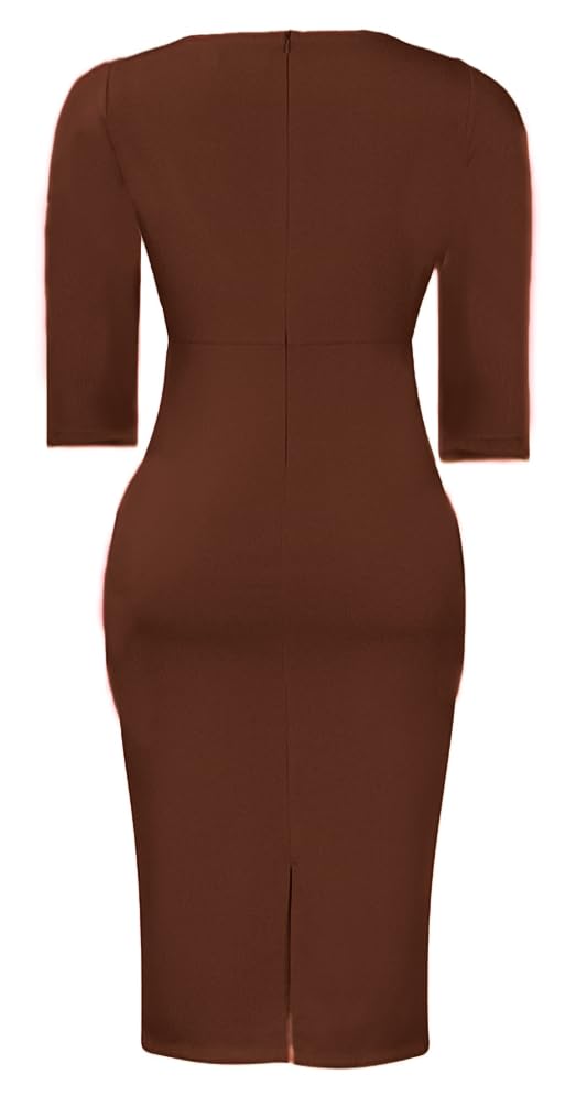 Image of ZVO Church Dress for Women Casual Dress Office Work Bodycon Midi Dresses