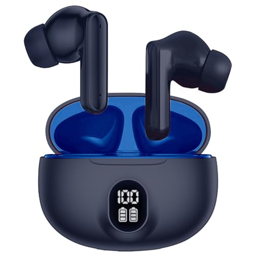 Kratos Blue Ear Buds Wireless with 30H Playtime, Noise Isolation & Clear Calls, Bluetooth Earbuds with Voice Assistant, Ear Buds with Bluetooth V 5.3 & with Type C Fast Charging, IPX4 TWS Earphones