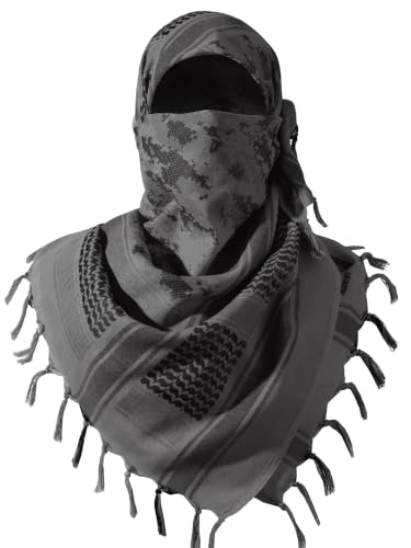 Image of FREE SOLDIER Scarf Military Shemagh Tactical Desert Keffiyeh Head Neck Scarf Arab Wrap with Tassel for Men Women
